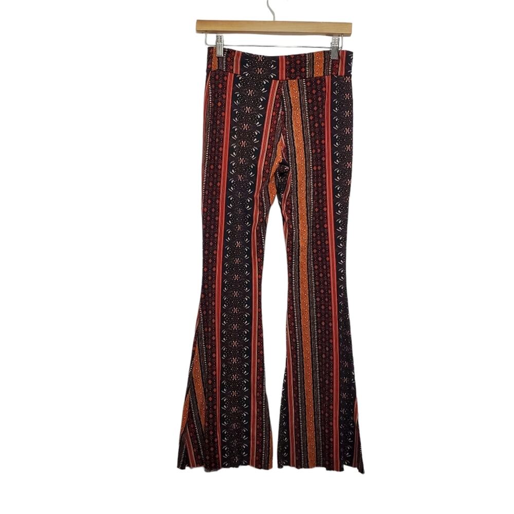 Flare Stretch Comfort Soft Casual Pull-On High Rise Waist Pants